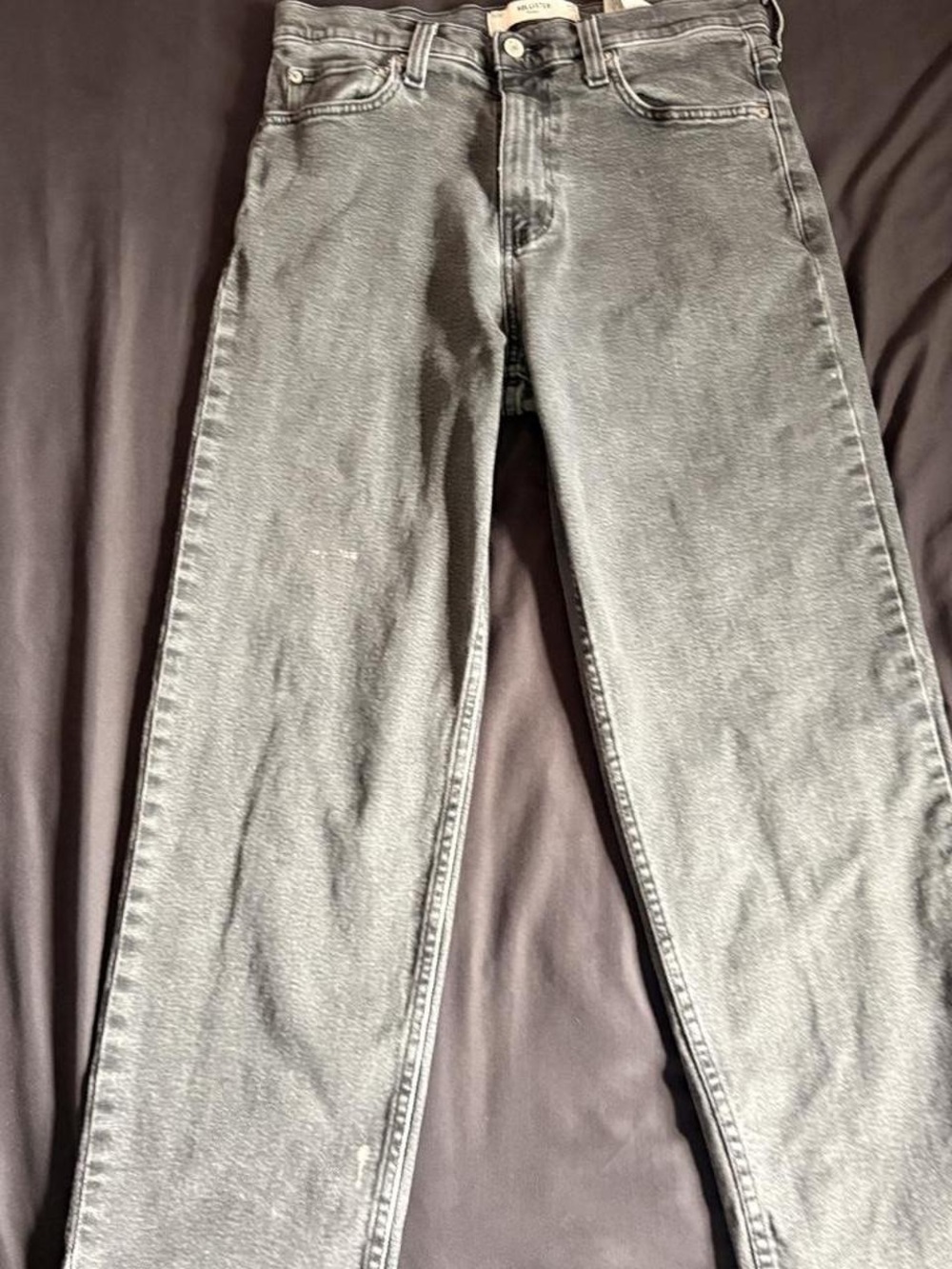 Men's Grey Straight-Leg Jeans